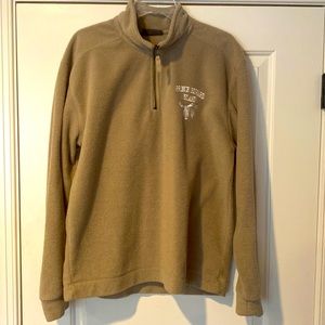 Fluffy Tan Quarter Zip Pull Over, From Prince Edward Island